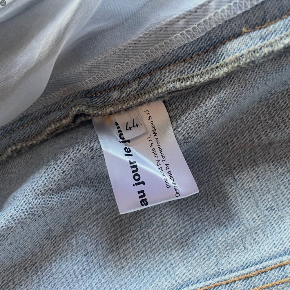 Au Jour Le Jour Sheer Panel Denim Jacket - Picture 5 of 7